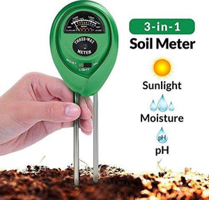473 Soil Tester 3-in-1 Plant Moisture Sensor (Green)