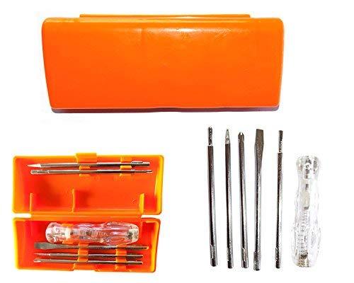Stainless Steel Professional 5 In 1 Multi-Function Screwdriver Kit (Multicolour)