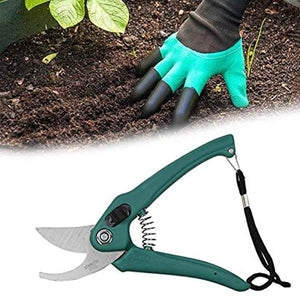 Rockeyshop Gardening Tools - Garden Gloves with Claws for Digging and Planting, 1 Pair Ergonomic Grip, Incredibly Sharp Secateurs