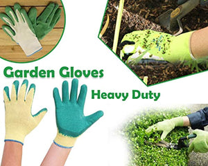 Rockeyshop Gardening Tools - Falcon Gloves, Flower Cutter/Scissor & Garden Tool Wooden Handle (3pcs-Hand Cultivator, Small Trowel, Garden Fork)