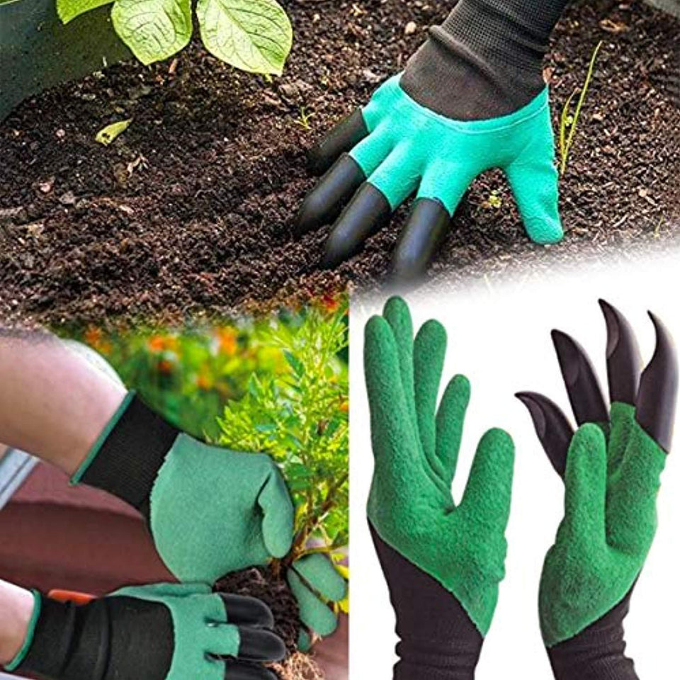 Rockeyshop Gardening Tools - Garden Gloves with Claws for Digging and Planting, 1 Pair Ergonomic Grip, Incredibly Sharp Secateurs