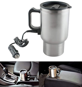 551 -12V Car Charging Electric Kettle Mug (Silver)