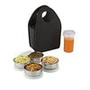 128 Steel Lunch Box Set (4 pcs, Black)