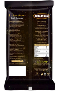 048 Chocotown Premium Dark Compound 400gm | Chocotown Dark Choco Slab