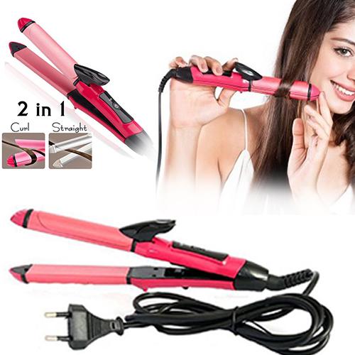 385 2 in 1 Hair Straightener and Curler Machine For Women | Curl & Straight Hair Iron
