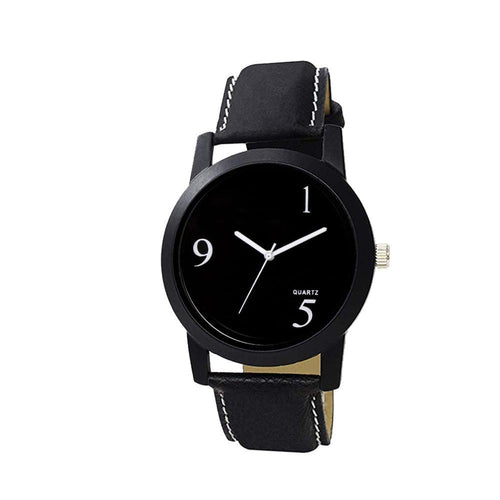 wt1004- Unique & Premium Analogue Black Dial stylish Leather Strap watch (Watch 4)